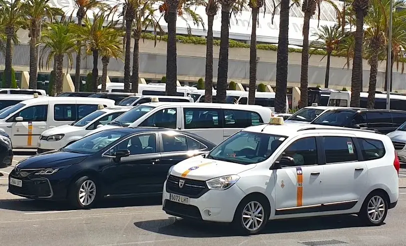 Taxi and airport transfer vehicle at Palma Airport